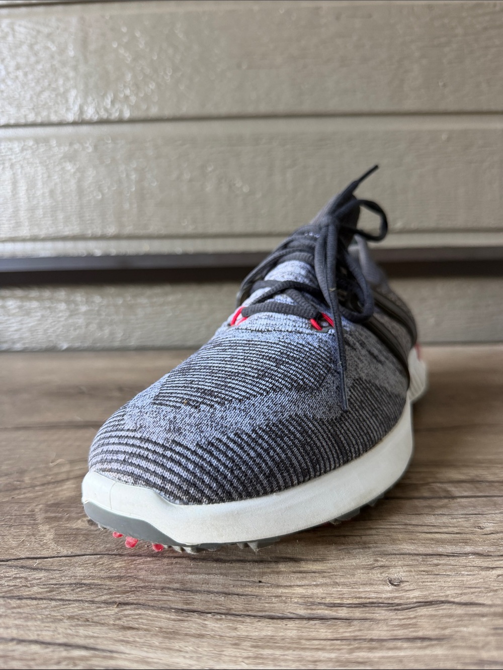 FootJoy Hypetflex Men’s Gray Knit Athletic Golf Shoes with Red Accents size 11 M